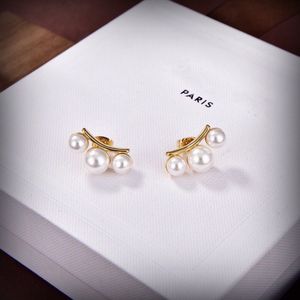 Projektanci marki Listy EAR STUD SIER GEOMETRIC WOMEN CROURTAL CRYSTAL RHINESTONE PEARL CEED KEPERLI