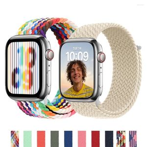 Titta på Bands Band för Apple Strap 44mm 40mm 45mm 41mm 42mm Ultra 49mm Correa flätad Solo Loop Armband Series 7 3 5 SE 6 8