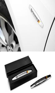 Tyskland flagga Raceing Sport Quattro Logo Metal Fender Emblem/klistermärken för VW Bora Passat CC Golf Magotan Sagitar Scirocco Git AMG4982691