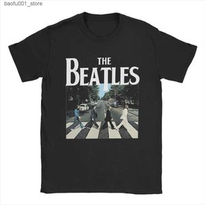 Herr t-shirts The Beatle T Shirt Men Cotton Vintage T-shirts O Neck Tee Shirt Kort ärmkläder 4xl 5xl Q240220