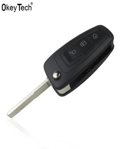 3 pulsanti Flip Key pieghevole chiave a distanza per auto Shell per Ford Focus 3 Fiesta Connect Mondeo C Max Smart Key Cover Case Fob8606720