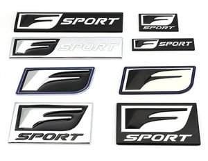 3D Metal F Sport Badge Emblem dekaler Bilklistermärken för IS200T IS250 IS300 RX300 CT NX RX GS RX330 RX350 CT200 GX470 IX35021693333