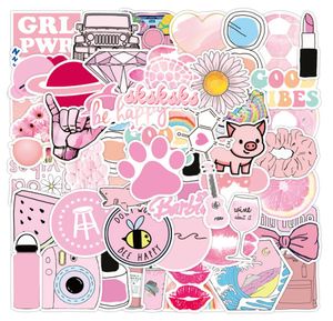 50pcs Cartoon Mix Pink Style VSCO Cute Stickers Pack for Kids Toys Laptop Diy Bagage Lodówka Notebook Decals9146005