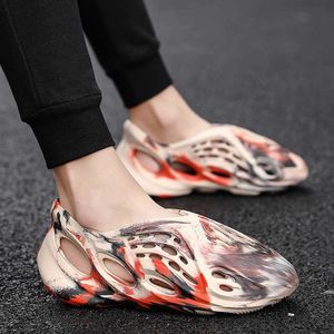 Terlik Yaz Büyük Erkek Kamuflaj Sandalet, Moda aynı tarzda ünlü Roman Designer Tasarım Yıldızları Aynı Stil Plaj Ayakkabıları