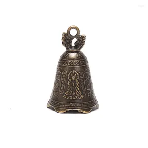 Dekoracyjne figurki 1 PC Antique Bell Mini Brass Copper Sculpture Módlcie się Guanyin Shui Feng Zaproszenie Buddyzm Buddyzm