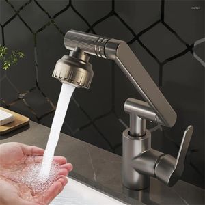 Banyo Lavabo muslukları 1080 ° rotasyon Evrensel musluk ev soğuk ve çift kullanımlı tüm bakır mutfak havzası seti
