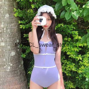 Women's Swimwear Korean Style One Piece Purple Padded Swimsuit High Quality Bathing Suit sexy Monokini 2020 BeachH2422088