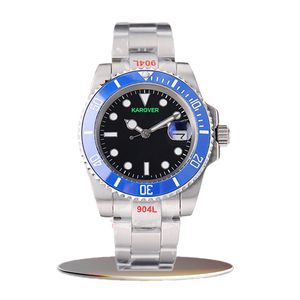 KVALITET MENSKRIVER STIL 40MM Black Dial Automatic Mechanical Sapphire Glass Classic AAA Wristwatch Auto Watch 904l Rostfritt stål Vattentät dykningsklocka