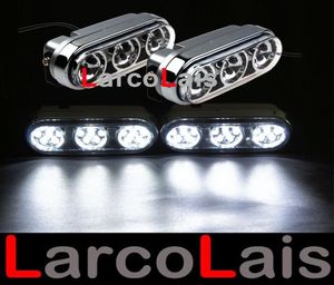 Super brilhante 12v 2x21 led carro caminhão van circulação diurna condução luzes do dia de nevoeiro branco2537962