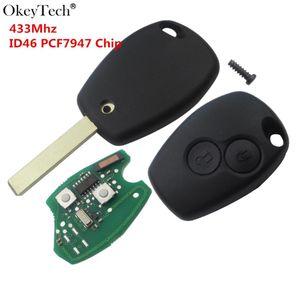 Fjärrbilsnyckel 433MHz PCF7947 ID46 Chip för Renault Duster Modus Clio 3 Twingo Dacia Logan Sandero hela rabatt6252383