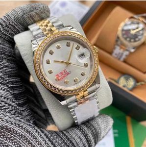 Saatler Yüksek kaliteli moda kadın izleme mekanik otomatik 36mm elmas çerçeve safir pembe bayanlar saatler tasarımcı usta çelik kayış kol saatleri montre