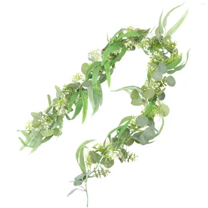 Dekorative Blumen, simulierte Eukalyptusrebe, künstliche hängende Frühlings- und Sommer-Hintergrunddekoration