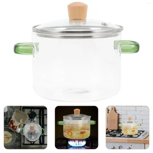 Bowls Transparent Pan Pot Pots For Induction Cookers Glass Korean Noodles Clear Cooking Pans Mushroom