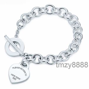 Designer Bracelets 100% 925 Sterling Silver Original Authentic Classic Key Heart Bracelet Gift Exquisite Wedding Women Jewelry 5NO4