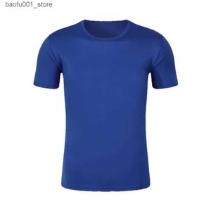 Homens camisetas Unisex Running T-shirt Quick Seco Moletom Requintado Afiação Sólida Cor Pulôver Camisetas Top Sportswear Q240220
