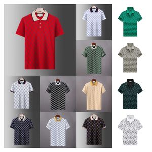 Mensdesigner Polos Gömlekler İçin Gömlekler Moda Focus Nakış Jambor Jartiyer Küçük Arılar Desen Giysileri Giyim Teemulti-Renk M-3XL 14 Renk