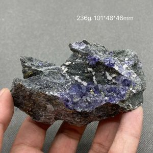 Wisiorki 100% naturalny wielościennik Tanzanite niebieski fioletowe fluorytowe próbki mineralne Kamienie i kryształy klejnotowe