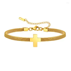 Braccialetti di collegamento Bracciale trasversale Bracciale regolabile in maglia dorata argentata Coppia braccialetto per donna Moda classica Gioielli regalo squisito 2024