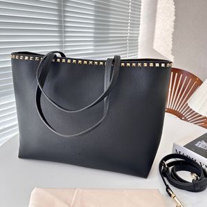 Designer-Handtasche aus echtem Rindsleder mit großem Fassungsvermögen, große Modetaschen, Tragetaschen für Damen, Y-Wortdruck-Leder, hohe Kapazität, doppelseitig, 35 cm, ohne Box