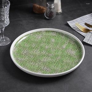 Płytki kreatywny wzór bąbelkowy ceramiczny obiadowy talerz restauracji stek deser sashimi molekularne dania kuchni specjalistyczne naczynie stołowe