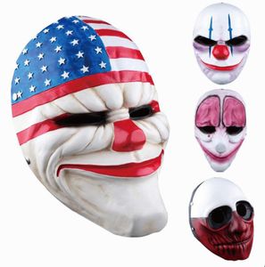 Maschere da clown per feste in maschera Maschera da clown spaventosi Payday 2 Maschera orribile Haoween 4 stili Maschere per feste Haoween5559183