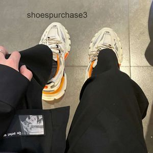 Tasarımcı Balencigs Fashion Sıradan Ayakkabı Silinleri Patenler 2024 Instagram Hot Track3.0 Baba Ayakkabı Birinci Nesil Üçüncü Siyah Beyaz Portakal Süt Tay Kahverengi Spor SVGB