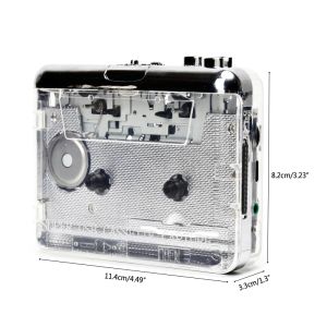 Odtwarzacze Przenośne odtwarzacze kasetowe Walkman Tape Player Mp3 Cassette do MP3 TYPEC Player 2 AA Baterie lub odtwarzacze zasilane przez USB