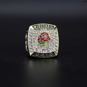 Projektant Mistrz Ring Band Rings 2012 University of Wisconsin NCAA Champion Ring Design Flower Design