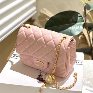 Fashion Designer bag The new original leather high quality chain small gold ball bag size 17cm Hand-held crossbody bag