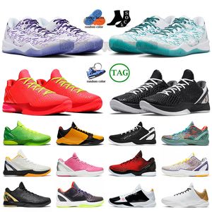 Protro 6 8 basketskor Mamba omvänd Grinch Men sneakers Rings Protros 8s 5 Halo Bruce Lee White Del Sol Chaos All Star Prelude Pink Grinches Mambacita Trainers