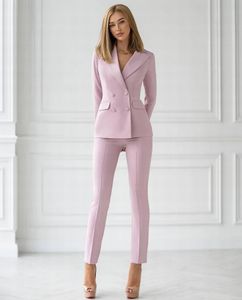 New Pink Women Suits Lady Offical Business Office Tuxedos Mother Mother حفل الزفاف الخاص