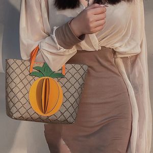 retro large luxurys handbags designer tote bag childlike jackfruit pattern woman shopping totes bags Three-dimensional fruits totes bag womens underarm handbag