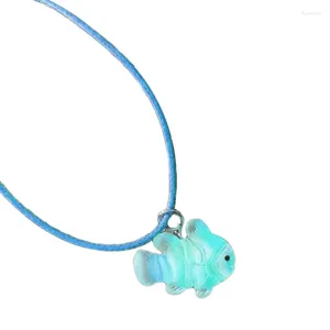 Collane con ciondolo Geometria della moda Piccolo pesce pagliaccio per collana da donna e ragazza Dropship