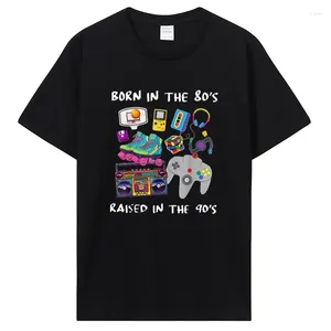 Men's T Shirts In The 80's Raised 90's T-Shirt Retro Style 80s 90s Graphic Tees Hobbies Lover Vintage Outfit Cool Party Clothing