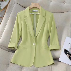 Kvinnors kostymer 2024 Spring Summer Formal Blazers Jackor Coat For Women Professional Office Ladies Business Work Wear Career Interview