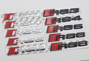 RS3 RS4 RS5 RS6 RS7 RS8 A4L A6L A3 A5 A8 S3 S4 S5 S6 S7 S7 S8 CAR TRUNK STICKER CAR STICKER STICKER3091505のメタルカーステッカーバッジエンブレム