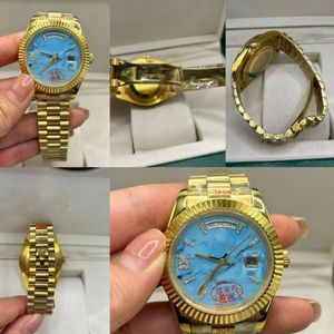 Orologio da uomo di lusso quadrante blu con diamante 36mm/40mm movimento meccanico automatico orologio da donna stilista orologio da regalo Montre De Luxe