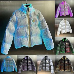 Angle Site Oficial Monc Best Selling Monsters Palm Fiber Optic Down Jacket Maya Angels Homens Mulheres Iluminação LED Jaquetas Fluorescentes Casaco Cheio 3498