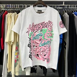 Designer Hellstar Shirt Men's T-shirts Kort ärm tee män kvinnor högkvalitativa streetwear hip hop mode t shirt helvete stjärna hellstar short 65