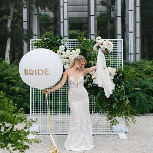 Party Decoration Geometry Wedding Arch Decor Square Grid Metal Multi-Color Mesh Balloons Backdrop Stand294f