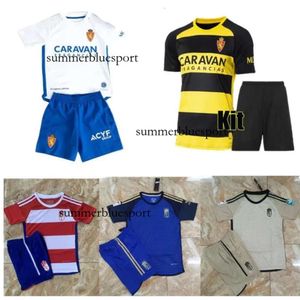 2023 2024 Çocuk Kiti Futbol Jersey Zaragoza Amallah Club Sad Camisetas de Futbol Granada Equipment G. Plata Futbol Gömlekleri Monchu