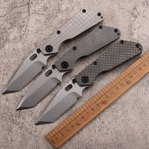 Новый высококачественный складной нож ST SNG D2 Stone Wash Tanto Point Blade с ЧПУ TC4 Ручка из титанового сплава Шарикоподшипниковая шайба EDC Карманные ножи