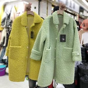 Women's Fur Imitation Lamb Down Jacket Women Coat Winter 2024 Hanbok Woman Made Oversized Fluffy