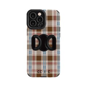 Luxury Grid Phone Case för iPhone 15Promax 15Pro 15 Checkered 14Promax 14 14Pro Phonecase Designer Woven Mönster 13 12 11 Promax XSmax XS Lambskin Telefonfodral