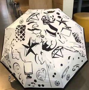 Top Umbrella New Fashion Big Brand Umbrella Folding Automatic Sunshade Umbrella Vinyl Sun Protective