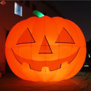 Attività all'aperto per navi con porta libera 6mD (20 piedi) con ventilatore Illuminazione a LED Zucca gonfiabile gigante per palloncini terrestri con decorazione del cortile di Halloween