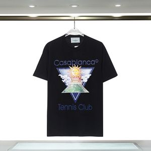 カサブランシャツマンTシャツ衣類ストリートショーツスリーブ服カサブランSTシャツ幾何学的なプリントシャツカジュアルTシャツデザイナーTシャツメンズヨーロッパサイズ