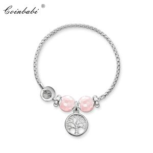 Bangles Bracelets Beads Tree of Love Link Chain 925 Sterling Silver Fashion Jewelry For Women Beads Gift Europe Karma Bracelet