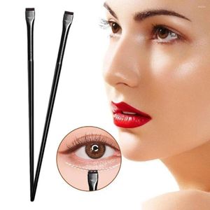 Szczotki do makijażu 1PC szczotka do eyeliner ultra cienki kąt płaski brwi wkładka