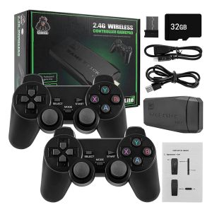 Consoles 32G/64G Home TV Mini console de jogos Mecha Design Console de jogos retrô sem fio integrado 3500+/10000+ jogos Presente de aniversário de feriado